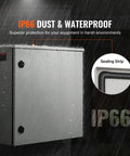 Beefy Carbon Steel Electrical Enclosure 12 By 10 By 6 Inches NEMA 4 Outdoor Weatherproof IP65 Hinged Junction Box in rain