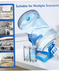 Heavy Duty Water Jug Holder With Height Adjustable Mobile Dispenser Stand On Wheels For Home And Office Durable Bottle Rack