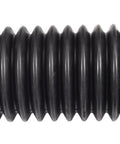 Close-up of the Beefed Up 2 Piece Rack And Pinion Tie Rod Boots Kit showing ribbed black rubber texture and design detail.