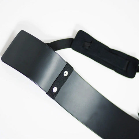 Arm Blaster For Biceps And Triceps Lock In Form During Heavy Curls Contoured 24 Inch Training Belt close-up with adjustable strap
