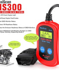 MS300 OBD2 Scanner Code Reader for Cars and Trucks, Plug and Play CAN Diagnostic Tool with instructions and features shown