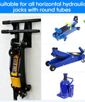 Heavy Duty Floor Jack Wall Mount Organizer Brackets For Stands And Trolleys Garage Tool Hanger And Gear Setup Black Electro Plated Steel With Two Piece Handle Hydraulic Jack Stand Accessories