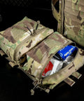 Tactical Zip On Back Panel Double Pouch Assault Modular Backpack for V5 Vest Made With 500D Nylon Lightweight Waterproof Gear Organizer