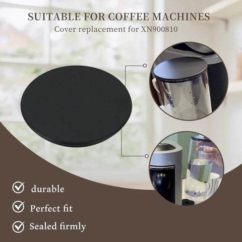 Black one pack water tank lid cover replacement for Vertuo Plus 3.95 inch, fits XN900T10 XN900810 XN902T10 espresso machines.