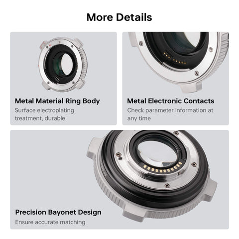 EF-M2 Pro Lens Mount Adapter Auto Focus 0.71x Reducer Speed Booster With Security Lock For Canon EF Lenses On Micro Four Thirds Cameras Including GH5 GH4 E-M5 E-M10 Olympus OMD Series And More