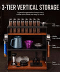 Level Up Your Daily Grind With This Wall Mounted Coffee Bean Storage Tube Set Featuring Twelve Single Dose Espresso Vials designed for organized coffee tools.