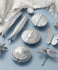 Boss Silver Chrome Furniture Handle Door Knob Set With Brass Round Square Flower Pulls display with feather and butterfly designs