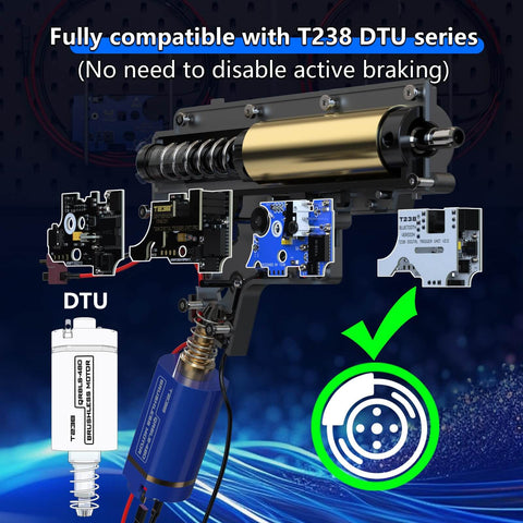 Long Shaft Brushless Airsoft Motor With High Thermal Efficiency, Beast Torque And Speed for upgrades and field duty.