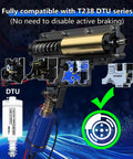 Diagram of Airsoft Brushless Motor With High Torque And Fast Speed Long Shaft Fit For M4 M16 MP5 G3 P90 Series, compatible with T238 DTU series
