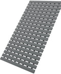 Rock Solid Non Slip Shower Mat With Mega Tight Suction Cups And Rapid Drain Holes For Tub Security, gray striped design.