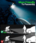 Cyclist using Ultra Bright USB Bike Light Set With Front And Rear Lights 6 Plus 4 Modes Rechargeable Headlight And Taillight Waterproof