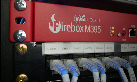 Kickass Rackmount Firewall With Multigig Ethernet And Sdwan Routing For Zero Hassle Network Defense Includes Three Year Comprehensive Security Suite For Midsize Office Setups, showing Firebox M395 connections and design.