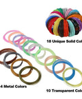 Awesome 32 Colors 3D Pen PLA Filament Refills Pack With 320 Feet Total, 10 Feet Per Color, showcasing solid, metallic, clear filaments