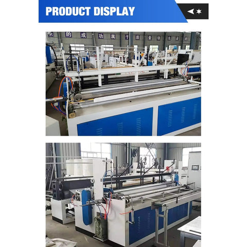 Top Notch Commercial Tissue Paper Production Equipment Built For Hustling Startups Running This Mini Toilet Roll Maker Machine To Crank Out Reliable Household Hygiene Products Straight Up, displayed from overhead and side angles.