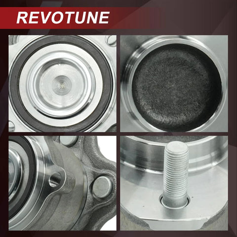 Close-up view of 512388 Two Piece Rear Wheel Bearing And Hub Assembly Kit For Nissan Altima Maxima Murano Pathfinder Infiniti JX35 QX60 RVR 2011-2019 direct fit replacement showing components.