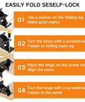 Step-by-step guide on installing 4 Pack Heavy Duty Folding Brackets Rock Solid Self Locking Extension Supports.
