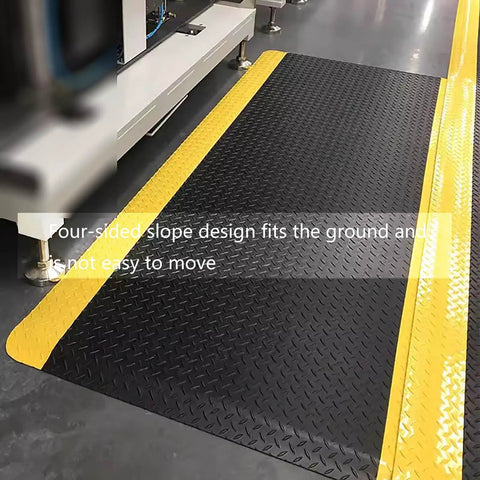 Heavy Duty Non Slip Standing Mat, Thick Cushioned Pad Built Rock Solid, Industrial Antifatigue Floor Tile To Crush Leg Tiredness And Keep Crews Fresh Through Grueling Shifts, Dependable Gray