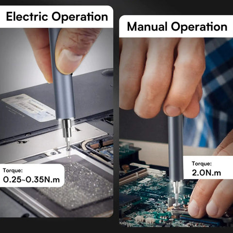 Cordless Electric Screwdriver Kit With 55 Magnetic Precision Bits Dual Torque Settings And 3 LED Lights Ideal For Computer Builds