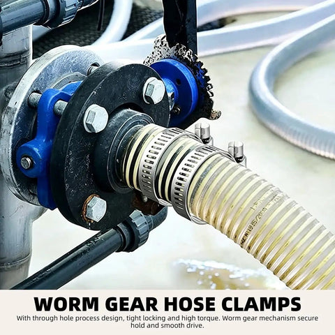 150 Piece Stainless Steel Hose Clamp Kit One Quarter To One Half Inch Adjustable Worm Gear Clamps on machinery