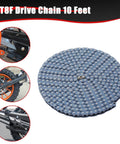 Drive Chain 10 Feet With Chain Breaker Tool Beefy Heavy Duty For 40cc 50cc 2 Stroke Pit Dirt Bikes Quad ATV Image