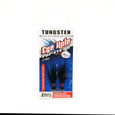 Premium Hand Tied Tungsten Hair Jig Two Pack One Sixteenth Ounce Black Eye Hole Pop Eye Lifelike Feather Jig With Fast Falling Head