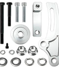 Heavy Duty Alternator Conversion Bracket Kit For Holden LS1 And Nissan RB Engine Swap Aluminum components with bolts and washers.