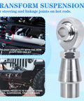 5/8-18 Heim Joint Rod End Set With Right And Left Hand Threads Includes Lock Nut Bushing Dope Weld-In Suspension Linkage Upgrade For Cars Trucks And UTVs on steering link and UTV suspension