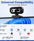 Legit Crisp 1080P Webcam For Pc And Laptops With Dual Noise Cancelling Mic shown mounted on a monitor for online use.