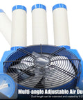 Heavy Duty Industrial Portable Spot Cooler Kickin Cold Turbo Double Fan Air Conditioner with adjustable multi-angle air ducts.