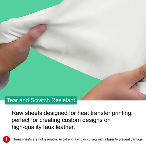 Person holding Sublimation Faux Leather Sheets For DIY Crafts With High Transfer Rate Waterproof And Scratch Resistant Leather