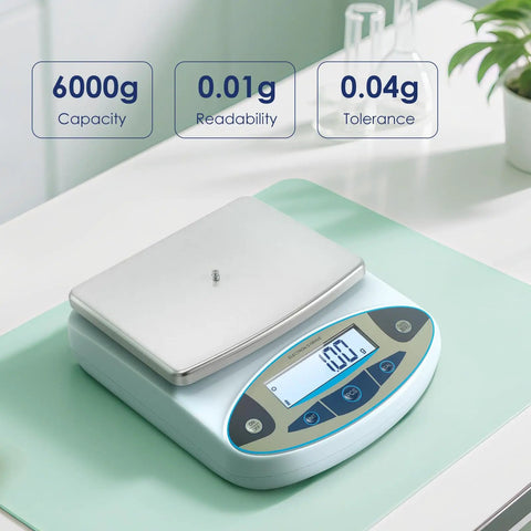 High Precision Digital Lab Scale Beefy 6000g Capacity With 0.01g Readout For Laboratory And Jewelry Weighing