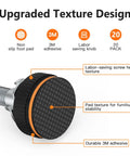 20 Set Built Tough Furniture Levelers With Floor Protectors showing screw thread and textured rubber pad detail