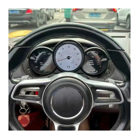 Porsche 12.3 Inch LCD Dashboard Instrument Panel Replacement For Cayman Boxster 981.1 987.2 2005 2012, steering wheel view