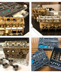 4 Cylinder Metal Engine Model Kit That Actually Works With 325 Precision Parts For DIY Car Engine Build Perfect For Gearheads And Science Buffs Aluminum Finish DM13, aluminum alloy parts and tray