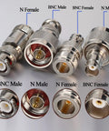4 Pack N To BNC Coax Adapters Kit Male To Female And Female To Male For Antennas Radios Gold Plated Copper Nickel Brass Durable Pro Grade RF Connector Set
