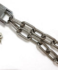 8mm Thick Hardened Steel Chain Lock With Beam Padlock 1.64 Feet Long Outdoor Security Chain Pry Proof Rust Resistant with keys
