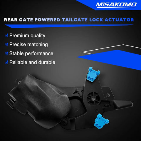 OEM Style Tailgate Actuator For Ford F150 F250 F350 2017 To 2021 Rear Gate Power Lock showing actuator with blue connectors.