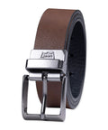Men's Reversible Casual Belt Two Looks In One Buckle Switches From Brown To Black X Large Durable Leather Strap with Batwing Logo