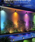 Smart Landscape Lighting Kit No-Fuss Six Pack Outdoor Spotlights With IP65 Waterproof illuminating wall with vibrant colors