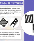 Heavy Duty Go Kart Pedals Kit With Brake And Throttle Pedals Replacement For Yerf Dog Go Karts Predator 212cc 196cc
