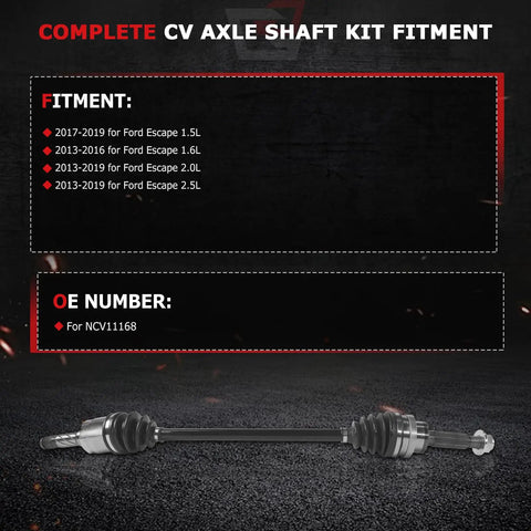 Rear Left And Right CV Axle Shaft Set For Ford Escape 2013 2019 Two Piece NCV11168 CV Joint Shaft with fitment list