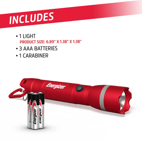 R-300 LED Emergency Flashlight With Beast Mode High Low Strobe Red Strobe, IPX4 Water Resistant, Durable Batteries Included