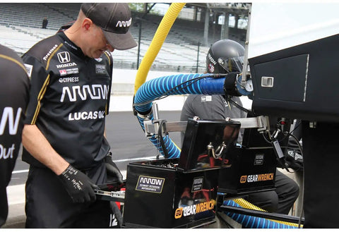Mechanics using Three Drawer Steel Toolbox With Keyed Center Lock Black Powder Coat That Resists Rust in garage setting