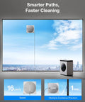 W3 Omni Robot Window Cleaner With Auto Clean Station Hands Free Self Cleaning System Triple Spray And Win Slam Five Point Zero Smart Navigation Fully Automated Window Cleaning No Scrubbing Needed Keeps Your Glass Sparkling Every Time on large window