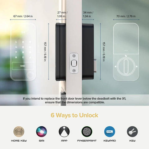 Slick Matte Black Smart Keyless Entry Door Lock With Fingerprint Scanner And Touchscreen Keypad Featuring Apple Home Key Compatibility For Dead Simple Access And Rock Solid Security Without Setup Hassles