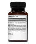 Back view bottle of Brain Support Lithium Orotate Supplement With 20 Mg Elemental Lithium Per Capsule, 120 Count Pack Of 2 Vegetarian Capsules, Orotic Acid Bond For Higher Bioavailability, Natural Alkali Mineral For Mood And Focus showing supplement facts and ingredients.