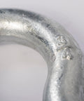 Close-up of Four Pack Galvanized Bow Shackles Three Quarter Inch D Ring Shackle With Seven Eighths Inch Screw Pin Heavy Duty Recovery Gear