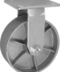 Rigid 6 Inch By 2 Inch Cast Iron Wheel Caster With Semi Steel Construction And 1200 Lb Capacity For Carts Dollies Racks And Industrial Equipment