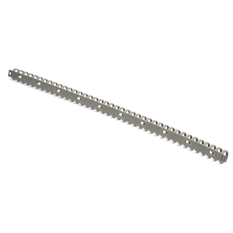 Flexible Cable Management Raceway Spine Vertebrae For Neat Cables, Three Quarters Inch Wide By One Half Inch High, 20 Inch Length, Nylon 66