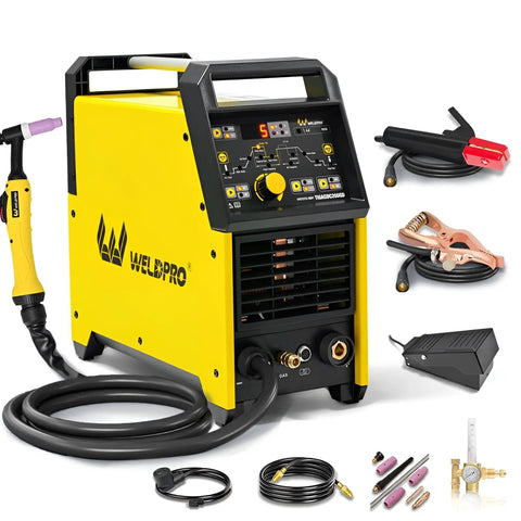 200 Amp AC DC TIG Welder With Pulse, Dual Voltage 110V And 220V, Aluminum TIG And MMA Stick Welder, 5 In 1 machine with accessories